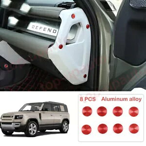 LR fBtF_[ 90 110 2020-23 ԓlWJo[g 8PC For LR Defender 90 110 2020-23 alloy RED inner screw Decorative covers trim 8PC