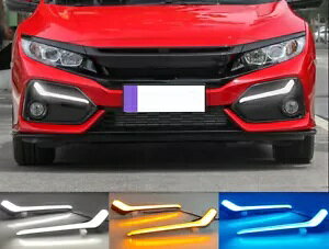 ホンダ シビック ハッチバック 2020-2021 LED フロントバンパーランニングライトウインカー For Honda Civic Hatchback 2020-2021 LED Front Bumper Running Lights Turn Signals