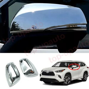 g^ nC_[ 2020 2021 N[TChhAAr[~[Jo[g 2X For Toyota Highlander 2020 2021 Chrome Side Door Rear View Mirrors Cover Trim 2X