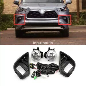 nQtgtHOv z/XCb`/x[Lbgt 2020-2021 g^ nC_[p Halogen Front Fog Lamp w/wiring/switch/Bezel Kit For 2020-2021 Toyota Highlander