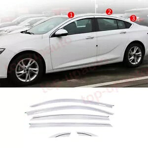 rCbN[K 2018-2021 N[hAEBhEoCU[xgVF[hTCK[h 6X For Buick Regal 2018-2021 chrome Door Window Visor Vent Shades Sun Rain Guard 6X