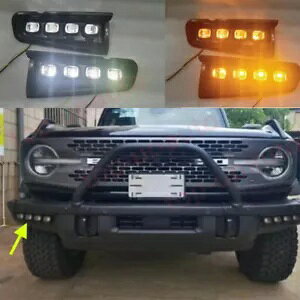 tH[h uR 2021-2023 LED fC^CjOCg DRL tHOvECJ[ For Ford Bronco 2021-2023 LED Daytime Running Lights DRL Fog Lamp Turn Signals