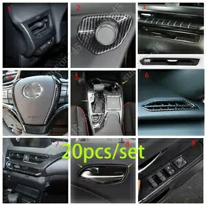 ABS J[{t@Co[Jo[Lbg 20 NTX UX 200 250h 2019 ABS Carbon Fiber Interior Decoration Cover Kit 20PCS For Lexus UX 200 250h 2019