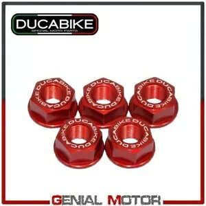 �N���E�� �t�����W �i�b�g �L�b�g ���b�h Ducabike Ducati Scrambler �C�^���A 800 2015 - 2016- Crown Flanged Nuts Kit Red Ducabike Ducati Scrambler Italy in 800 2015 - 2016- �y���s�A���i�z