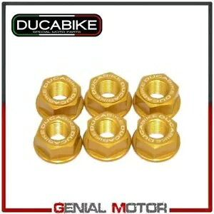 �N���E�� �t�����W �i�b�g �L�b�g �S�[���h Ducabike Ducati Sport Clas Gt 1000 2007 - 2010 Crown Flange Nuts Kit Gold Ducabike Ducati Sport Clas Gt 1000 2007 - 2010 �y���s�A���i�z