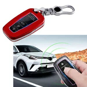 �I���^ �J���� �J���[�� C-HR �v���h�p �L�[�P�[�X �P�[�X�J�o�[ �����p ���b�h- Key Case Case Cover Replacement Red for Oyota Camry Corolla C-HR Prado-