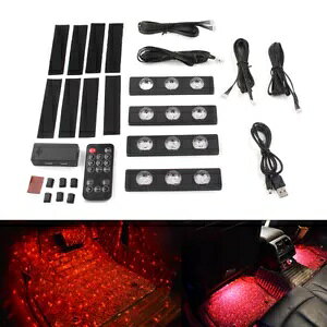 X^[vWFN^[J[ArGgLEDCgJ[͋CCgtbgCg- Star Projector Car Ambient Decorative LED Light Car Atmospheric Light Footlight-