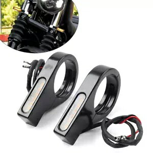 2x �I�[�g�o�C�C���W�P�[�^���C�g 39-41 mm �t�H�[�N�^�[�~�i���f�B�X�v���C�C���W�P�[�^�����v�A���o�[- 2x motorcycle indicator light 39-41 mm fork terminal display indicator lamp amber- �y���s�A���i�z