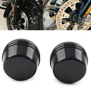 n[[ GNgOCh EgNVbN ubNptgANXibgJo[ 2 - 2x Front Axle Nut Covers for Harley Electra Glide Ultra Classic Black-