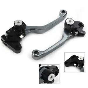 �u���[�L���o�[�N���b�`���o�[�I�[�g�o�C�n���h���o�[�O���[���}�n wr 250f wr400f wr450f- Brake lever clutch lever motorcycle handlebar gray for Yamaha wr 250f wr400f wr450f-
