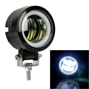 3�C���` ���E���h LED ���[�N���C�g BAR �X�|�b�g�����v �I�t���[�h �h���C�r���O�t�H�O �z���C�g DRL- 3 Round LED Work Lights BAR Spot Lamp Off-Road Driving Fog White DRL- �y���s�A���i�z