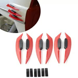 6x tFAO ECObg TCh X|C[ fBtN^[ GA EBO Lbg GW jo[T bh- 6x Fairing Winglets Side Spoiler Deflector Air Wing Kit Engine Universal Red-