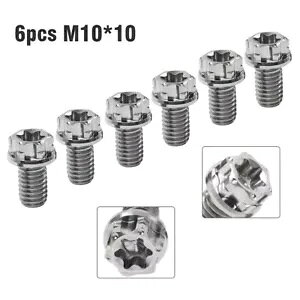 6 ̃`^lWgNXwbhtWlW M10x10 ~[gI[goC]- 6pcs Titanium screws torx head flanges screws M10x10 mm for motorcycle bicycle-
