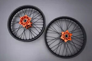 �u����/�X�|�[�N�z�C�[���̃y�A �t�����g ���A �N���X KTM SXF 350 2023-2024 21/19- Pair of Rims / Spoke Wheels Front Rear Cross KTM SXF 350 2023-2024 21/19- �y���s�A���i�z