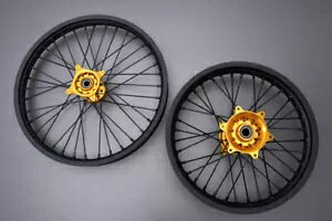 �u�����̃y�A/�R���v���[�g �t�����g ���A �G���f���[�� SUZUKI RMZ 250 RM-Z 2007-2008 21/18- Pair of rims / complete front rear enduro SUZUKI RMZ 250 RM-Z 2007-2008 21/18- �y���s�A���i�z
