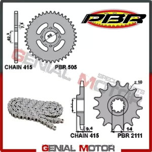 EK1172 `F[ƃXvPbgZbg 11 52 415 PBR MALAGUTI GRIZZLY 12 2001 - 2007- EK1172 chains and sprocket set 11 52 415 PBR MALAGUTI GRIZZLY 12 2001 - 2007-