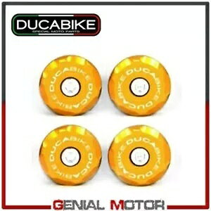 �A���~�j�E�� �S�[���h�̃t���[�� �L���b�v Ducabike Ducati Hyperstrada 821 2013 - 2015 Frame Caps in Aluminium Gold Ducabike Ducati Hyperstrada 821 2013 - 2015