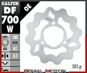 Galfer ブレーキディスク リア ウェーブ 固定 180x3.5 mm ダービ X レース 50 2006- Galfer brake discs rear wave fixed 180x3.5 mm derbi x race 50 2006-