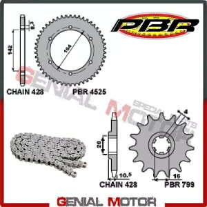 EK2948 `F[ƃXvPbgLbg 14 / 52 / 428 PBR HYOSUNG GT COMET 2009 EK2948 Chain and Sprockets Kit 14 / 52 / 428 PBR HYOSUNG GT COMET 2009