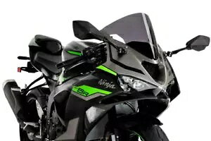 Puig R-Racer XN[ tgKX _[NX[N Kawasaki ZX-6R Ninja 2024 - 2025 Puig R-Racer Screen Windshield Dark Smoke Kawasaki ZX-6R Ninja 2024 - 2025