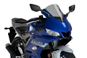 Puig R-Racer スクリーン フロントガラス ディフレクター ライトスモーク ヤマハ YZF-R3 2019 - 2024 Puig R-Racer Screen Windshield Deflector Light Smoke Yamaha YZF-R3 2019 - 2024