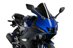 Puig Z-Racing �X�N���[�� �t�����g�K���X �f�B�t���N�^�[ �u���b�N �I�y�[�N ���}�n YZF-R125 23 - 24 Puig Z-Racing Screen Windshield Deflector Black Opaque Yamaha YZF-R125 23 - 24 �y���s�A���i�z