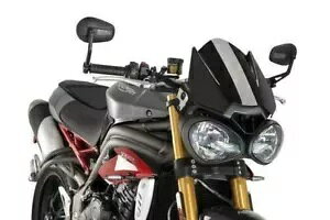 Puig X|[c fBXvC tgKX ubN gCAt Xs[h gv 1050/S/R/Rs 2016 -- Puig Sport Display Windshield Black Triumph Speed Triple 1050/S/R/Rs 2016 --