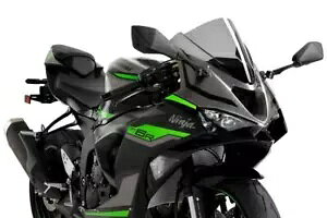 Puig Z-[VO XN[ tgKX CgX[N Kawasaki Ninja ZX-6R 2024 - 2025 Puig Z-Racing Screen Windshield Light Smoke Kawasaki Ninja ZX-6R 2024 - 2025