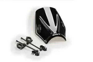 Puig Mito �X�N���[�� �t�����g�K���X �f�B�t���N�^�[ �u���b�N �z���_ �����L�[ 125 2018 - 2023 Puig Mito Screen Windshield Deflector Black Honda Monkey 125 2018 - 2023 �y���s�A���i�z