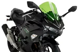 Puig Z-���[�V���O �X�N���[�� �t�����g�K���X �f�B�t���N�^�[ �O���[�� Kawasaki Ninja 500/500SE 24-25 Puig Z-Racing Screen Windshield Deflector Green Kawasaki Ninja 500/500SE 24-25