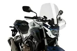 Puig �c�[�����O 2 �X�N���[�� ���j�o�[�T�� �t�����g�K���X �f�t���N�^�[ �N���A �n���h���o�[���t�� Puig Touring 2 Screen Universal Windshield Deflector Clear Handlebar Mounted �y���s�A���i�z