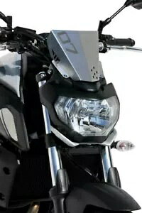 Ermax スクリーン フロントガラス デフレクター スポーツ シルバー アルミニウム ヤマハ MT-07 18 - 20 Ermax Screen Windshield Deflector Sports Silver Aluminium Yamaha MT-07 18 - 20