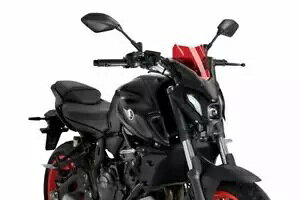 Puig X|[c XN[ tgKX fBtN^[ bh }n MT-07 2021 - 2024 Puig Sport Screen Windshield Deflector Red Yamaha MT-07 2021 - 2024