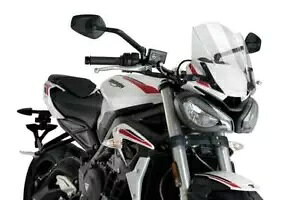 Puig �X�|�[�c �X�N���[�� �N���A �g���C�A���t �X�g���[�g �g���v�� 765 S/R/RS 2020 - 2022 Puig Sport Screen Clear Triumph Street Triple 765 S / R / RS 2020 - 2022 �y���s�A���i�z
