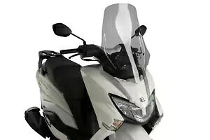 Puig �c�[�����O�X�N���[�� �t�����g�K���X ���C�g�X���[�N �X�Y�L �o�[�O�}���X�g���[�g 125EX 23-24 Puig Touring Screen Windshield Light Smoke Suzuki Burgman Street 125EX 23 - 24 �y���s�A���i�z