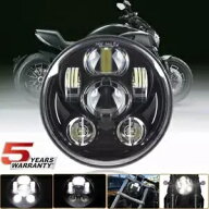 DOT 5.75インチ 5 3/4インチ オートバイ LED ヘッドライト ブラック Ducati Diavel Monster Sport 用 DOT…