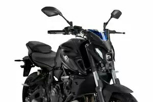 Puig X|[c XN[ tgKX fBtN^[ u[ }n MT-07 2021 - 2024 Puig Sport Screen Windshield Deflector Blue Yamaha MT-07 2021 - 2024
