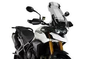 Puig �c�[�����O�X�N���[�� �o�C�U�[�t�� ���C�g�X���[�N �g���C�A���t �^�C�K�[ 900 �����[ �v�� 24 - 25 Puig Touring Screen with Visor Light Smoke Triumph Tiger 900 Rally Pro 24 - 25 �y���s�A���i�z