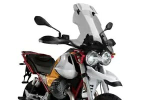 Puig �c�[�����O �X�N���[�� �t�����g�K���X �o�C�U�[ ���C�g�X���[�N Moto Guzzi V85 TT 2021 - 2024 Puig Touring Screen Windshield Visor Light Smoke Moto Guzzi V85 TT 2021 - 2024 �y���s�A���i�z