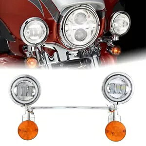 n[[I[goCppbVO^[VOivhCrOtHOX|bgCgo[Lbg For Harley Motorcycle Passing Turn Signals Lamp Driving Fog Spot Lights Bar Kit