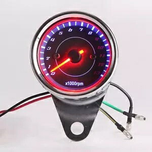 LED バックライトユニバーサルタコメータースピードメータータコゲージオートバイ米国 LED Back Light Universal Tachometer Speedometer Tacho Gauge For Motorcycle US
