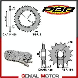 EK1380 `F[ƃXvPbgLbg 17 / 47 / 428 PBR t@eBbN [^[ C_[ 1985 EK1380 Chain and Sprockets Kit 17 / 47 / 428 PBR FANTIC MOTOR RAIDER 1985