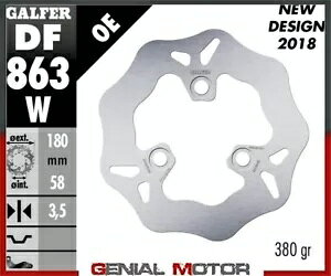 Galfer ���A �u���[�L �f�B�X�N �E�F�[�u�Œ� 180x3,5mm �v�W���[ �X�s�[�h�t�@�C�g 100 1997 Galfer Rear Brake Disc WAVE FIXED 180x3,5mm PEUGEOT SPEEDFIGHT 100 1997 �y���s�A���i�z