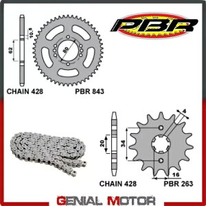 EK1817 `F[ƃXvPbgLbg 14 / 49 / 428 PBR }n SR-SE 1980 - 1990 EK1817 Chain and Sprockets Kit 14 / 49 / 428 PBR YAMAHA SR-SE 1980 - 1990