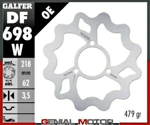 Galfer ブレーキ ディスク リア ウェーブ 固定 218x3.5 mm Bultaco Astro 50 2000- Galfer brake discs rear wave fixed 218x3.5 mm Bultaco Astro 50 2000-