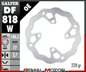 Galfer u[L fBXN tg EF[u Œ 185x2.7 mm x[^ rev 4t 250 2007- Galfer brake discs front wave fixed 185x2.7 mm beta rev 4t 250 2007-