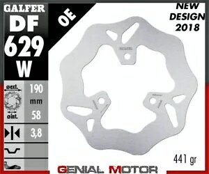 Galfer �t�����g �u���[�L �f�B�X�N WAVE FIXED 190x3.8mm ���}�n �W���O R 2002 Galfer Front Brake Disc WAVE FIXED 190x3.8mm YAMAHA JOG R 2002 �y���s�A���i�z