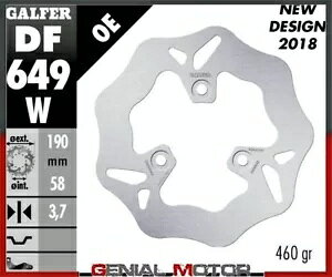 Galfer �u���[�L �f�B�X�N �t�����g �E�F�[�u�Œ� 190x3.8 mm �v�W���[ �g���b�J�[ ���[�h 1997- Galfer brake discs front wave fixed 190x3.8 mm Peugeot Trekker Road 1997- �y���s�A���i�z