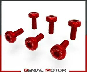 DUCABIKE KVT06A ���b�h �_�b�V���{�[�h�l�W�L�b�g Ducati MULTISTRADA V4/S 2021 2022�p DUCABIKE KVT06A RED Dashboard Screws Kit for Ducati MULTISTRADA V4/S 2021 2022 �y���s�A���i�z
