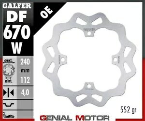 Galfer ���A �u���[�L �f�B�X�N WAVE FIXED 240x4mm SWM RS 300 R 2016 Galfer Rear Brake Disc WAVE FIXED 240x4mm SWM RS 300 R 2016 �y���s�A���i�z